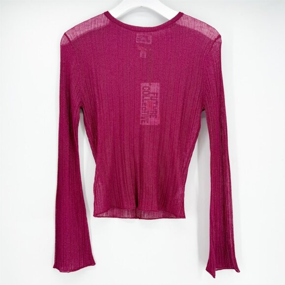 Future Collective with Jenny K. Lopez Crewneck Sheer Sweater Top NEW S - Picture 2 of 10
